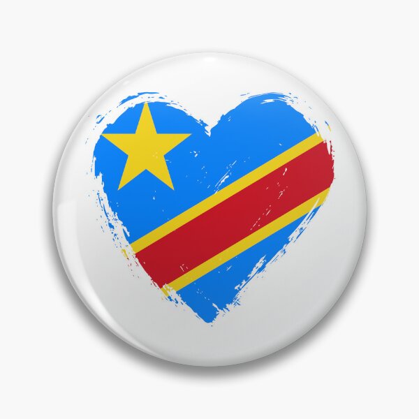 Item preview, Distressed Democratic Republic Of The Congo Flag Heart CD designed and sold by shitpostee.