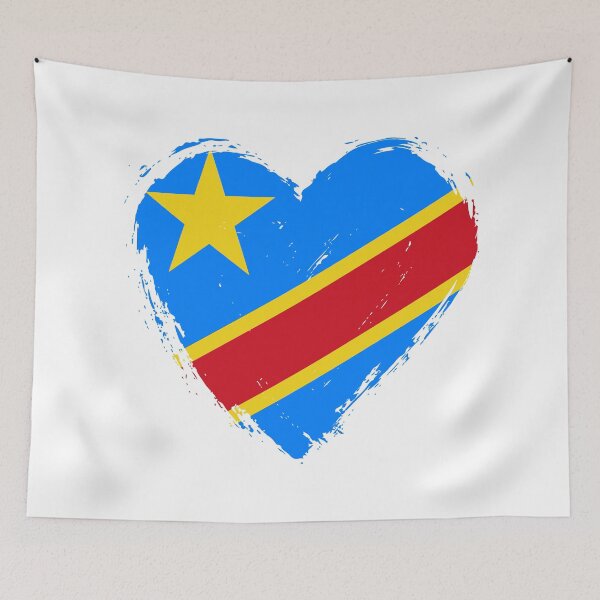 Item preview, Distressed Democratic Republic Of The Congo Flag Heart CD designed and sold by shitpostee.