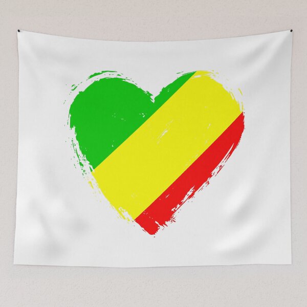Item preview, Distressed Republic Of The Congo Flag Heart CG designed and sold by shitpostee.