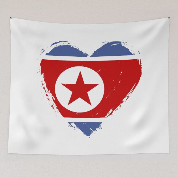 Item preview, Distressed North Korea Flag Heart KP designed and sold by shitpostee.