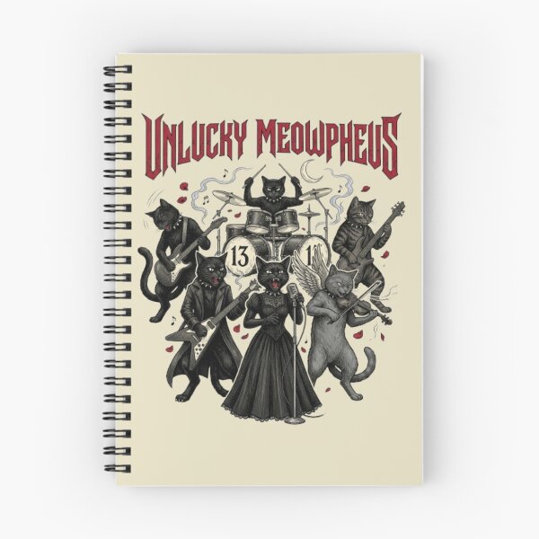 Item preview, Unlucky Meowpheus Metal Cat Band Black Cat Symphonic Metal Gothic Heavy Metal Cat Gift, Violin Cat Rock Cat Lover Gift designed and sold by FurRealStudioCo.