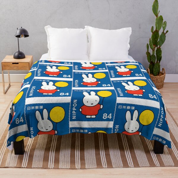 Item preview, Vintage Japanese Miffy Postage Stamp 84 Yen Blue Collectible designed and sold by taylor-daniels.