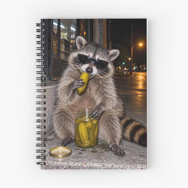Item preview, Funny Raccoon with Pickle Jar – Pickle Lover Meme designed and sold by "Hedek".