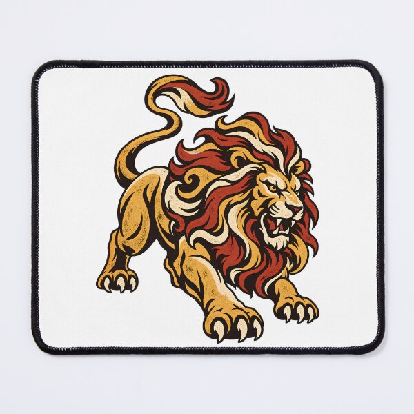 Item preview, Fierce Lion Tribal Flame Mane Bold Animal Art Shirt designed and sold by InkStinct-Store.