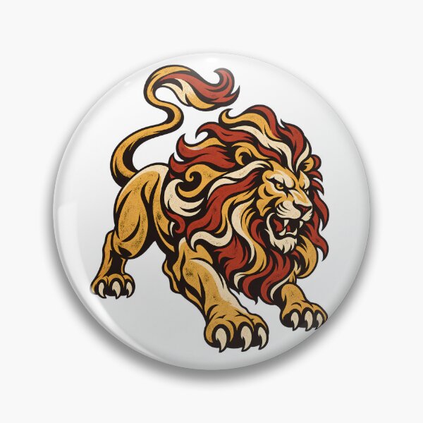 Item preview, Fierce Lion Tribal Flame Mane Bold Animal Art Shirt designed and sold by InkStinct-Store.