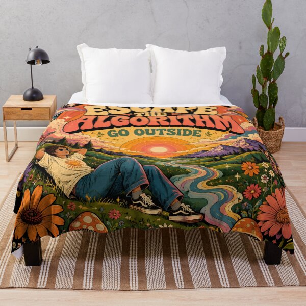 Item preview, Escape the Algorithm Go Outside Retro Nature designed and sold by BloomOfDesign.