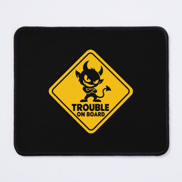 Item preview, Trouble on Board - Funny Little Devil Warning Sign designed and sold by DesignGraphica.