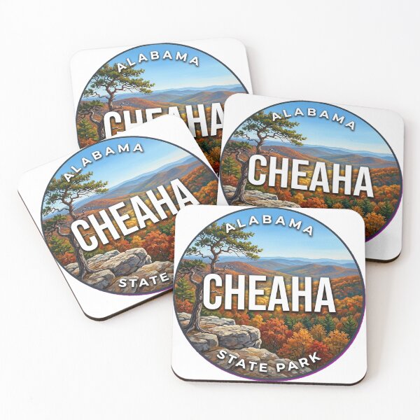 Item preview, Cheaha State Park Alabama Autumn Ridges Round Badge Sticker designed and sold by DetourDgn.