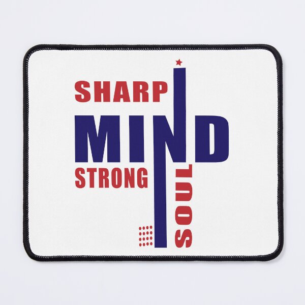 Item preview, Sharp Mind Strong Soul Typography T-Shirt Design designed and sold by Carftora786.