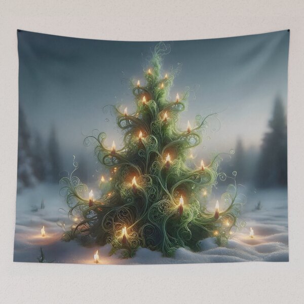 Item preview, Ethereal Fractal Christmas Tree designed and sold by Sybille-Yates.