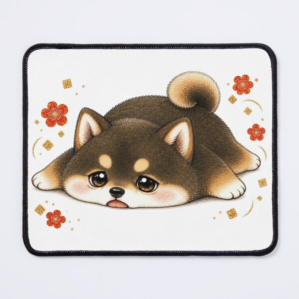 Item preview, Melting Tired Sesame Shiba Inu designed and sold by Kawaii Matcha Studio.