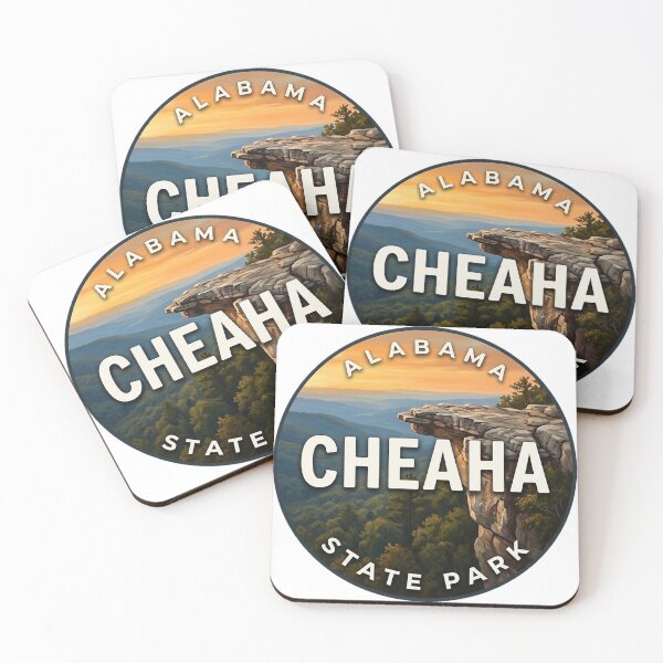 Item preview, Cheaha State Park Alabama Golden Sunset Round Badge Sticker designed and sold by DetourDgn.