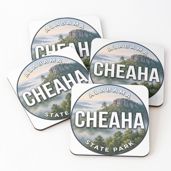 Item preview, Cheaha State Park Alabama Misty Morning Round Badge Sticker designed and sold by DetourDgn.