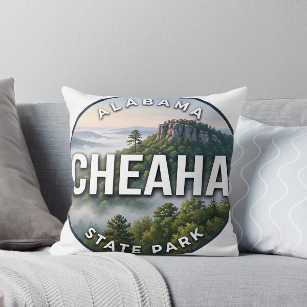 Item preview, Cheaha State Park Alabama Misty Morning Round Badge Sticker designed and sold by DetourDgn.