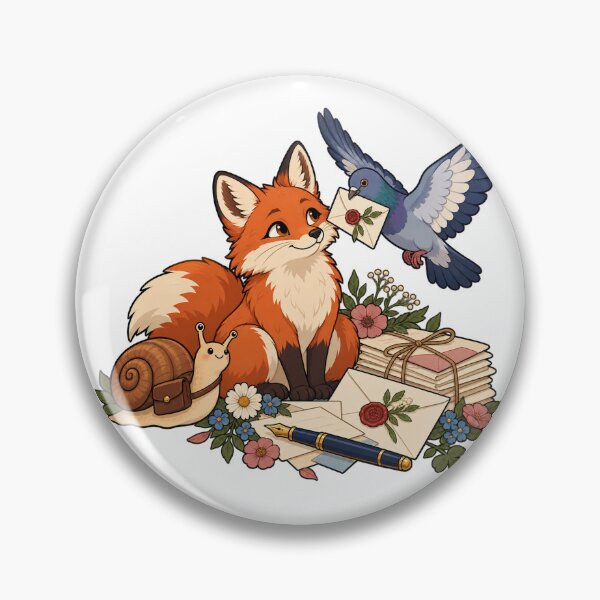 Item preview, Woodland Pen Pal Post – Fox, Snail Mail and Carrier Pigeon designed and sold by suechtmpoa.