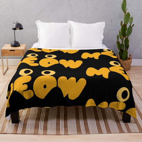 Item preview, Meow Cute Cat Eyes Yellow Typography designed and sold by DesignByUmza.