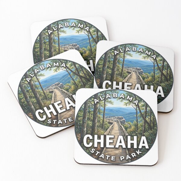 Item preview, Cheaha State Park Alabama Summit Boardwalk Round Badge Sticker designed and sold by DetourDgn.