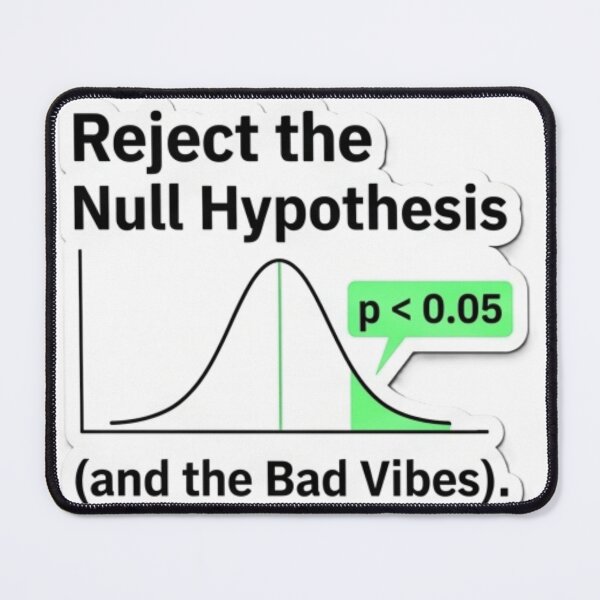 Item preview, Reject The Null Hypothesis And Bad Vibes designed and sold by Purplippie.