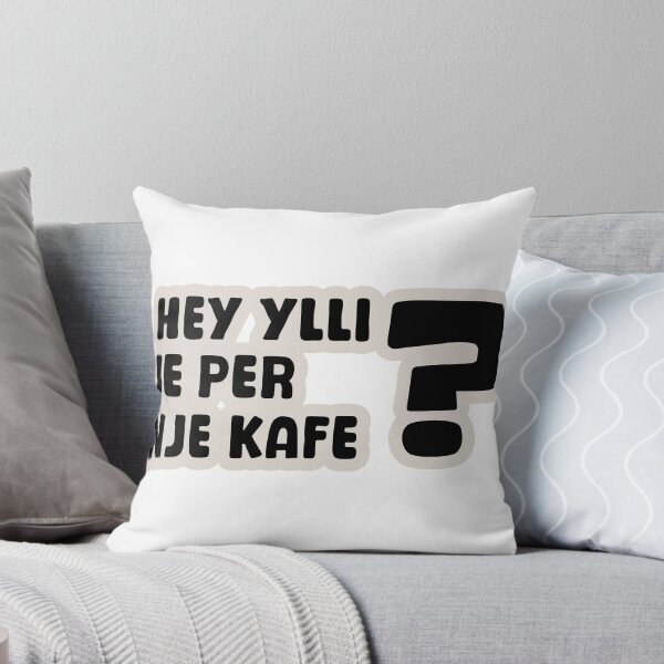 Aperçu de l'œuvre Hey ylli je per nje kafe ? Funny Albanian Quote créée et vendue par StickytimeAl.