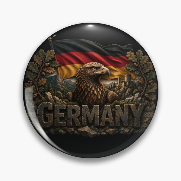 Item preview, Germany Heritage – Eagle & Forest Emblem designed and sold by FlagX.
