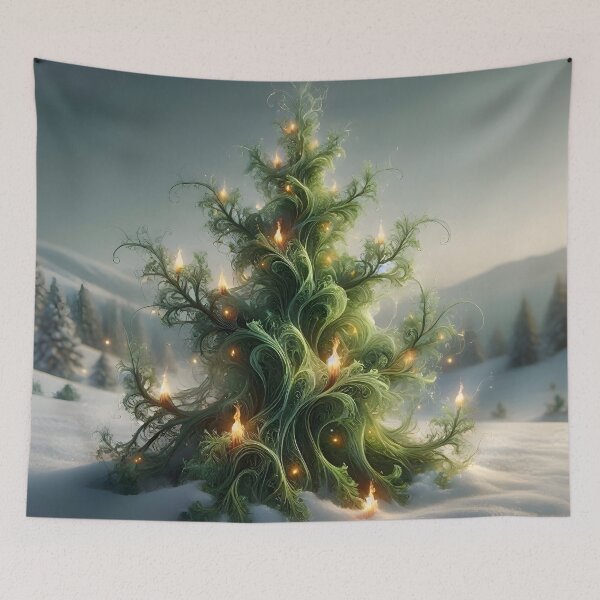 Item preview, Ethereal Fractal Christmas Tree designed and sold by Sybille-Yates.