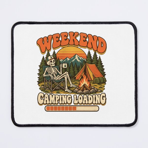 Item preview, Weekend Camping Loading – Funny Vintage Skeleton Camper designed and sold by urbinet.