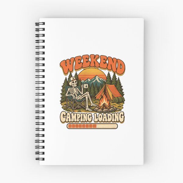 Item preview, Weekend Camping Loading – Funny Vintage Skeleton Camper designed and sold by urbinet.