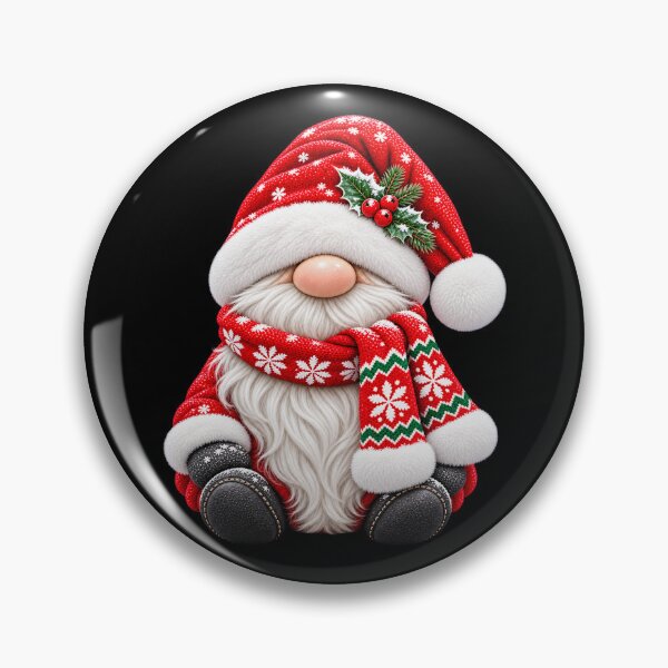 Item preview, Christmas Gnome in Santa Hat with Cozy Winter Scarf designed and sold by hartwell-made.