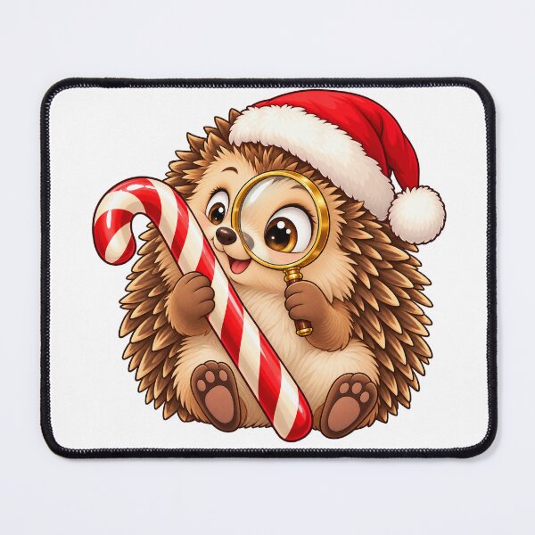 Item preview, Hedgehog Candy Cane Inspector designed and sold by CozyMigo.