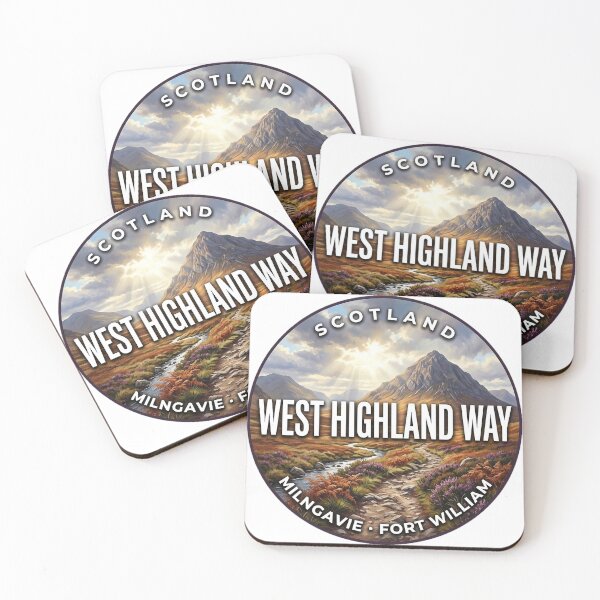 Item preview, West Highland Way Scotland Glencoe Autumn Round Badge Sticker designed and sold by DetourDgn.
