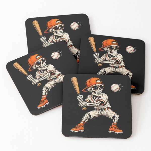 Item preview, Retro Skeleton Baseball Player Skull Sport designed and sold by Moizento.