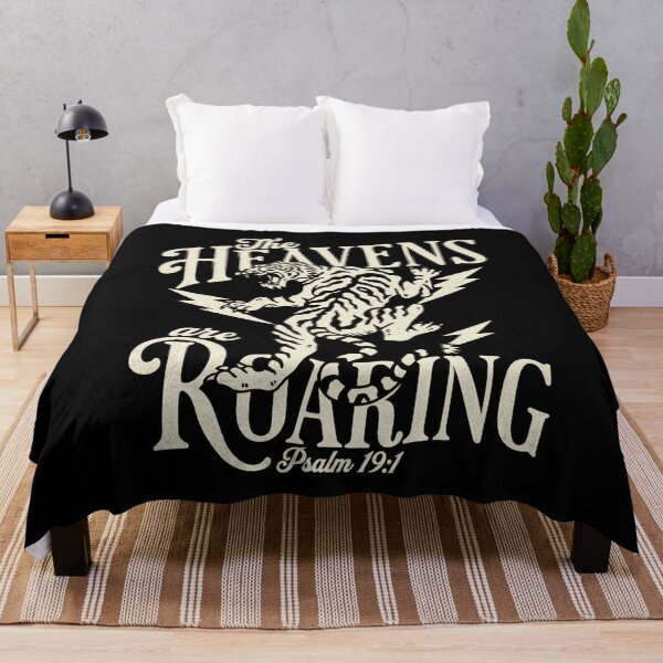 Item preview, The Heavens Are Roaring Psalm 19:1 Christian Tiger Art designed and sold by NoeValdric.