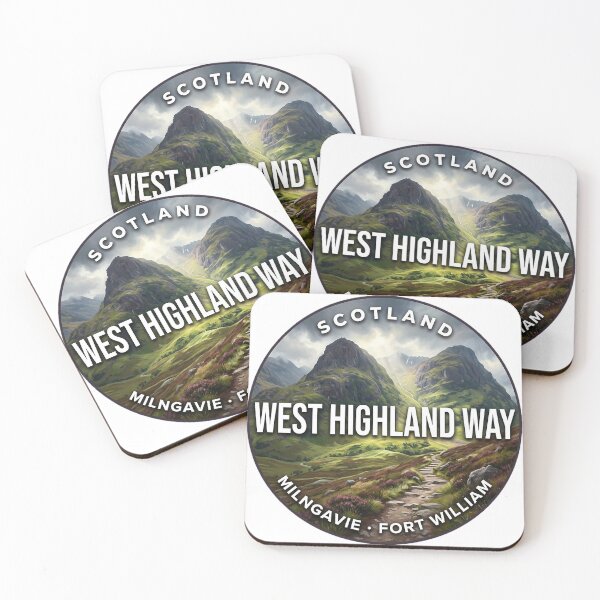 Item preview, West Highland Way Scotland Highland Climb Round Badge Sticker designed and sold by DetourDgn.