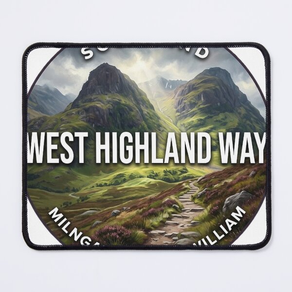 Item preview, West Highland Way Scotland Highland Climb Round Badge Sticker designed and sold by DetourDgn.