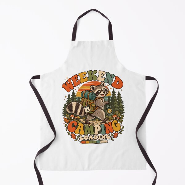 Item preview, Weekend Camping Loading – Funny Retro Raccoon Adventure designed and sold by urbinet.