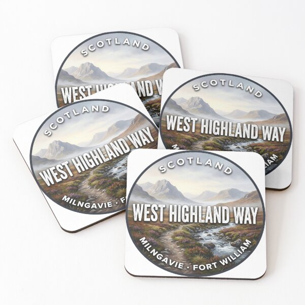 Item preview, West Highland Way Scotland Misty Moor Round Badge Sticker designed and sold by DetourDgn.