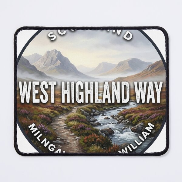 Item preview, West Highland Way Scotland Misty Moor Round Badge Sticker designed and sold by DetourDgn.