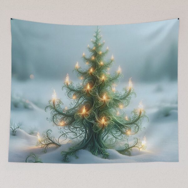 Item preview, Ethereal Fractal Christmas Tree designed and sold by Sybille-Yates.