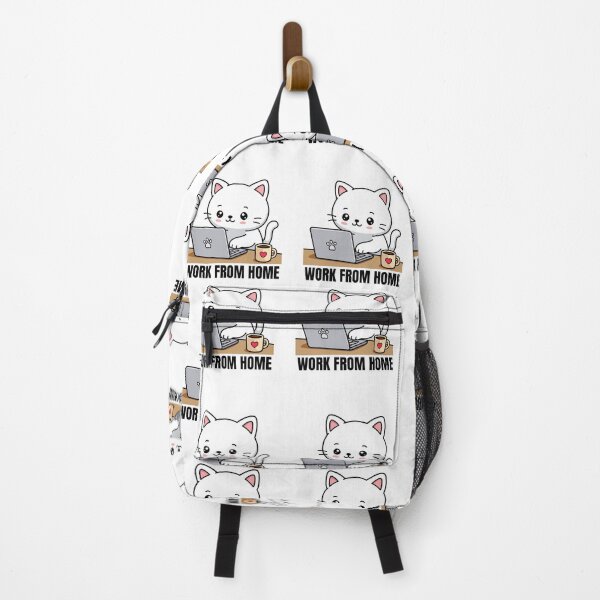 Item preview, Work From Home - Cute Cat Laptop Design designed and sold by walbayzon.