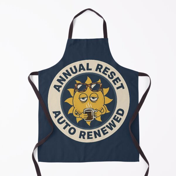 Item preview, Funny Exhausted Sun Annual Reset Auto Renewed Badge designed and sold by DripCultureLab.