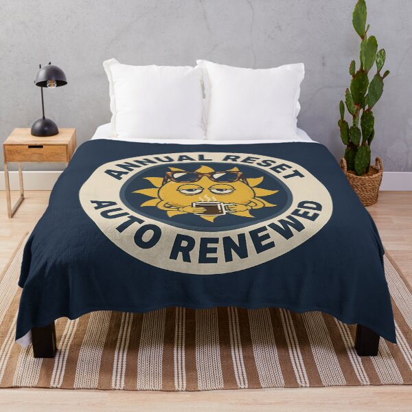 Item preview, Funny Exhausted Sun Annual Reset Auto Renewed Badge designed and sold by DripCultureLab.