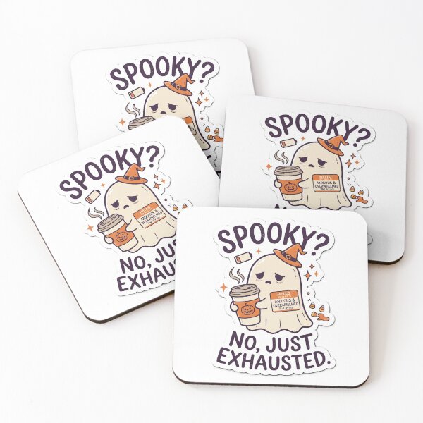Item preview, Spooky No Just Exhausted Halloween Ghost designed and sold by Purplippie.