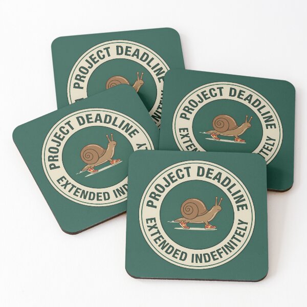 Item preview, Funny Runner Snail Project Deadline Extended Badge designed and sold by DripCultureLab.