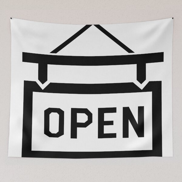 Item preview, Open for Business – Bold Hanging Shop Sign designed and sold by matybrak.