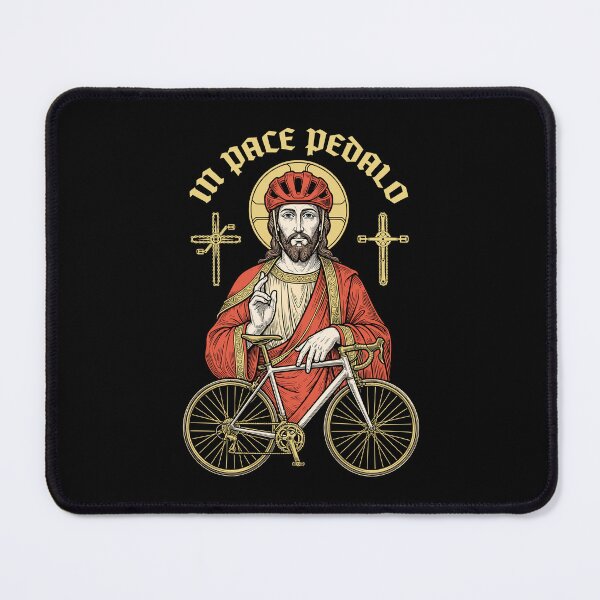 Item preview, Jesus Bicycle Pedal In Peace Vintage Cycling Cyclist designed and sold by GrandeDuc.