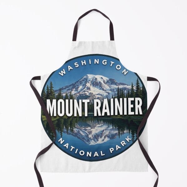Item preview, Mount Rainier National Park Washington Reflection Lakes Round Badge Sticker designed and sold by DetourDgn.