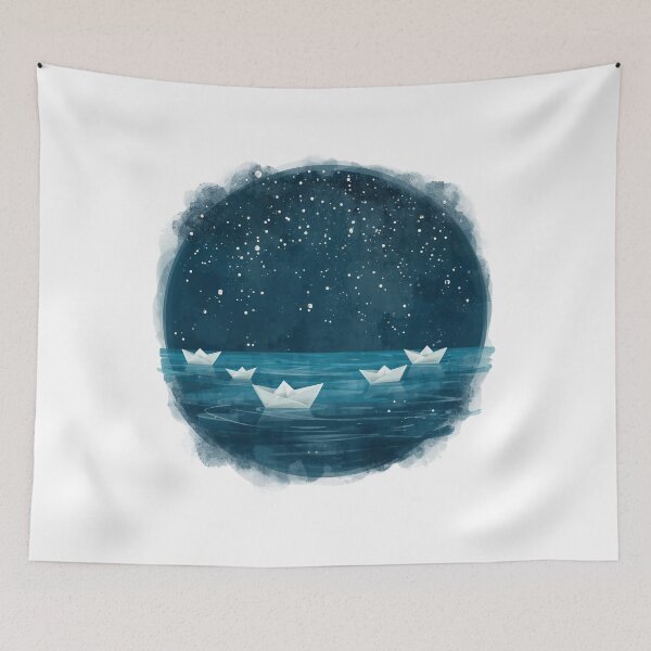 Item preview, Paper Boats Under the Stars designed and sold by catcurio.