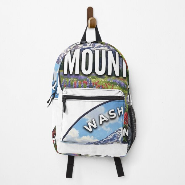 Item preview, Mount Rainier National Park Washington Wildflower Meadow Round Badge Sticker designed and sold by DetourDgn.