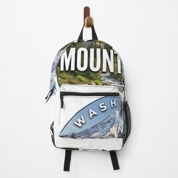 Item preview, Mount Rainier National Park Washington Myrtle Falls Round Badge Sticker designed and sold by DetourDgn.