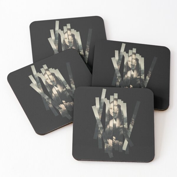 Item preview, Deconstructed Mona Lisa - Abstract Sliced Renaissance Art designed and sold by AetherNovus.